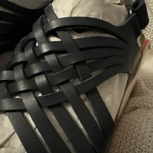 Easy Spirit Women's Mar Woven Leather Slingback Sandals Dark Blue Size 5.5 M NIB - Picture 4 of 9